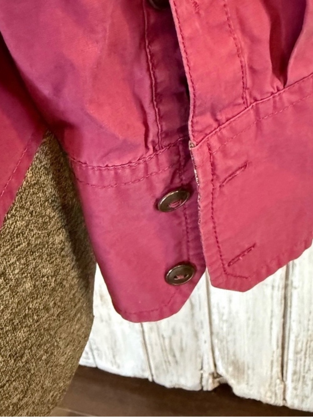 Embroidered Toku Magenta Button-Up Shirt - Picture 6 of 12